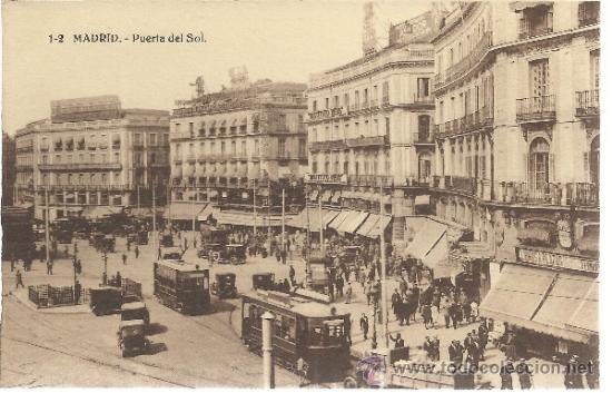 Postales: MADRID PUERTA DEL SOL SIN ESCRIBIR - Foto 1