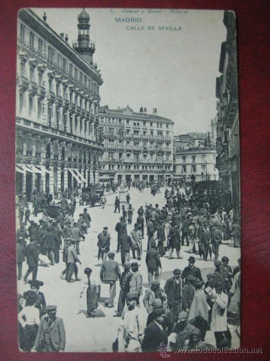 Postales: MADRID - CALLE DE SEVILLA - Foto 1
