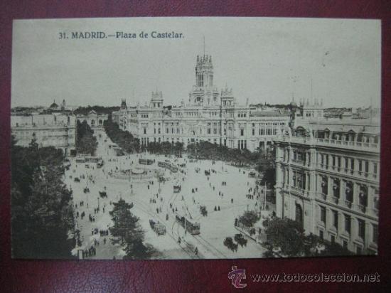 Postales: MADRID - PLAZA DE CASTELAR - Foto 1
