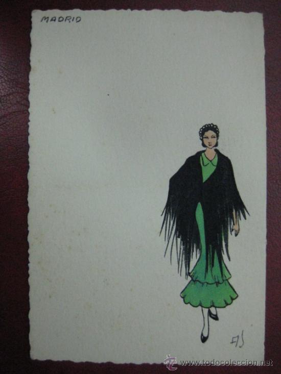 Postales: MADRID - POSTAL PINTADA A MANO - Foto 1