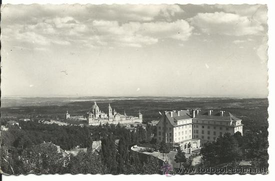 Postales: EL ESCORIAL.-VISTA HOTEL FELIPE II.-FOTO GARCIA GARRABELLA N&ordm; 5