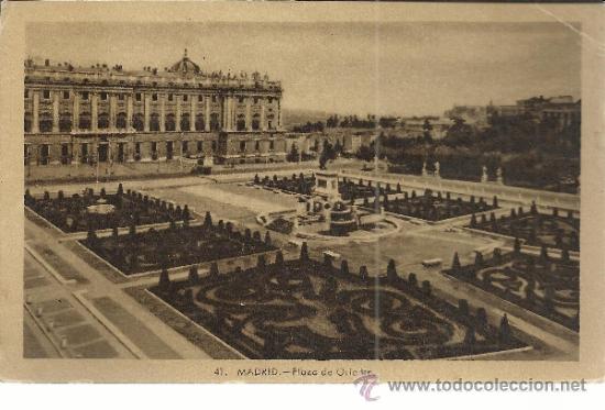 Postales: MADRID PLAZA DE ORIENTE ESCRITA - Foto 1