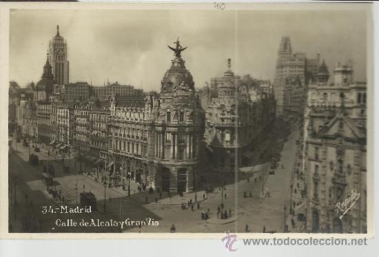 Postales: MADRID CALLE E ALCALA SIN ESCRIBIR - Foto 1