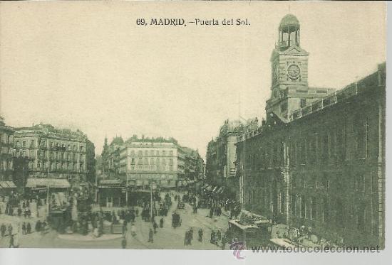 Postales: MADRID PUERTA DEL SOL SIN ESCRIBIR - Foto 1