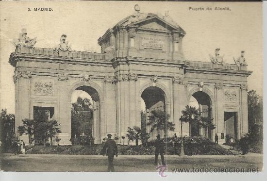 Postales: MADRID PUERTA DE ALCALA ESCRITA - Foto 1