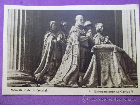 Postales: MADRID-V12-NO CIRCULADA-EL ESCORIAL-N&ordm;7-ENTERRAMIENTO DE CARLOS V