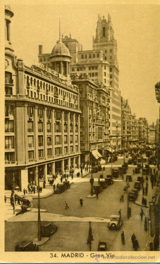 Postales: Madrid Gran Via - Foto 1