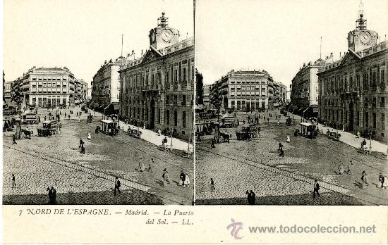 Postales: Madrid. La puerta del Sol. LL - Foto 1