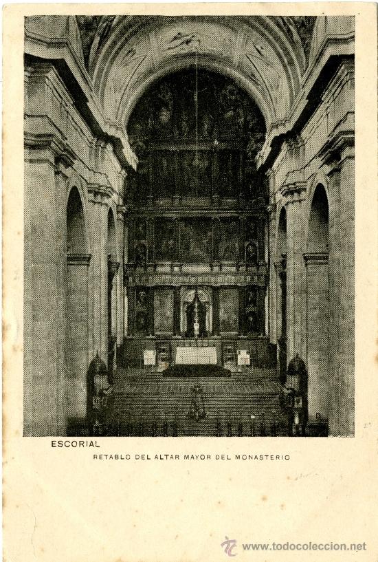 Postais: Escorial. Retablo del altar mayor del monasterio