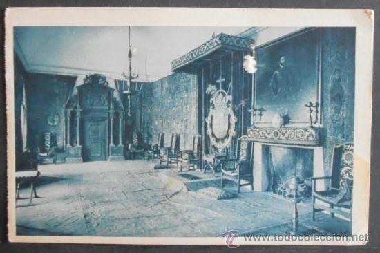 Postales: (76)POSTAL SIN CIRCULAR,MONASTERIO DE SAN LORENZO DEL ESCORIAL, SALA DE AUDIENCIA DE FELIPE II,MADRI