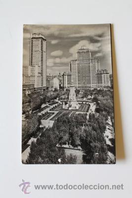 Postales: Postal. Madrid. Plaza de Espa&ntilde;a. Torre de Madrid y Edificio espa&ntilde;a. - Foto 1