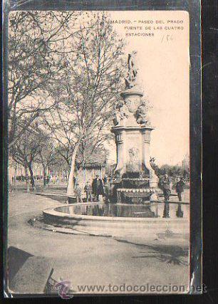 Postcards: TARJETA POSTAL DE PASEO DEL PRADO. FUENTE DE LAS CUATRO ESTACIONES. 2.