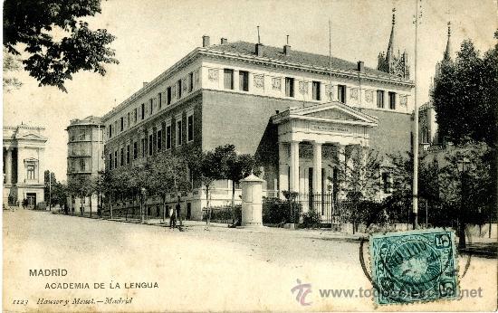 Postales: Madrid. Academia de la lengua. - Foto 1