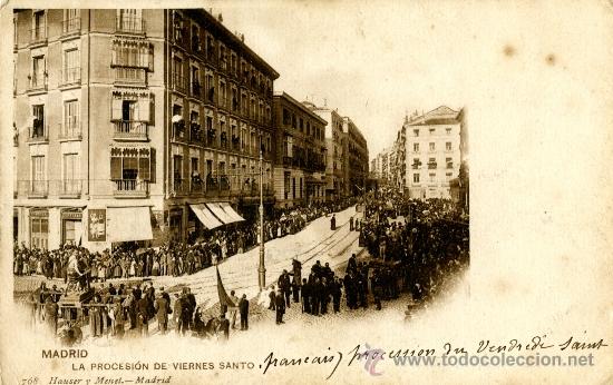 Postales: Madrid. La procesi&oacute;n del Viernes Santo - Foto 1