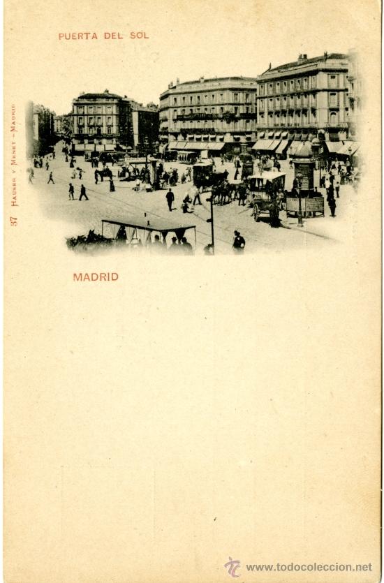 Postales: Madrid. Puerta del Sol. 37 Hauser y Menet - Foto 1