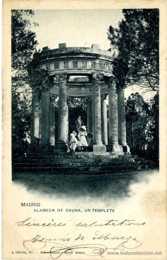 Postales: Madrid. Alameda de Osuna. Un templete - Foto 1