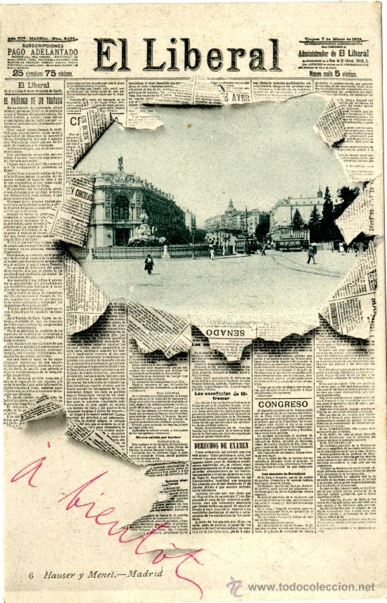 Postais: El Liberal. 6 Hauser y Menet. Serie peri&oacute;dicos