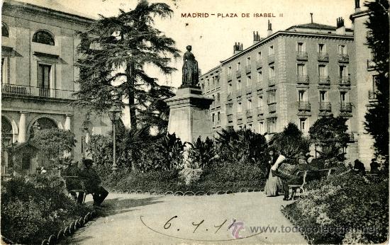 Postales: Madrid. Plaza de Isabel II - Foto 1