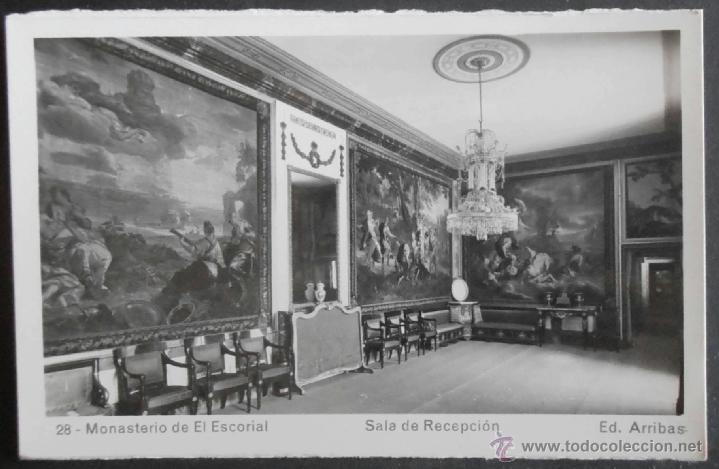 Postales: (9020)POSTAL SIN CIRCULAR,MONASTERIO DEL ESCORIAL: SALA DE RECEPCI&Oacute;N,MADRID,MADRID,MADRID,CONSERVACI - Foto 1