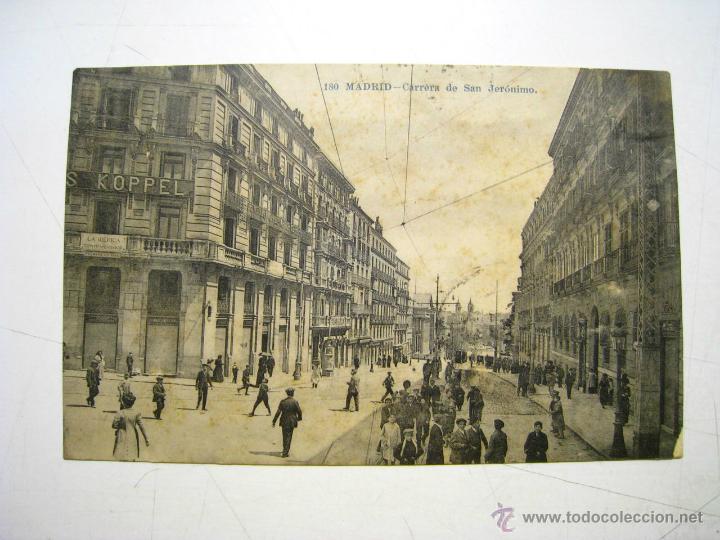 Postales: MADRID: CARRERA DE SAN JERONIMO (180) - Foto 1
