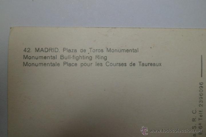 Postales: POSTAL CIRCULADA- PLAZA DE TOROS MONUMENTAL - Foto 2