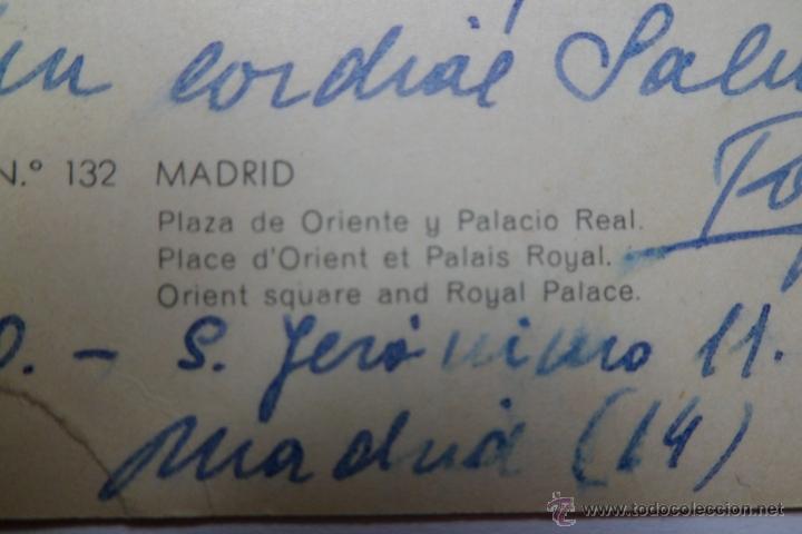 Postales: POSTAL CIRCULADA- PLAZA DE ORIENTE Y PALACIO REAL - Foto 2