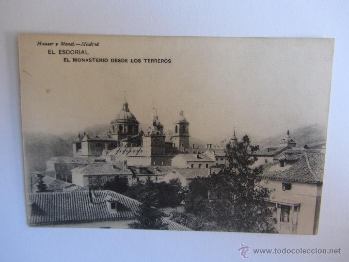 Postcards: Postal antigua de El Escorial. El monasterio desde los Terreros.Real Colegio de Alfonso XII. Hauser