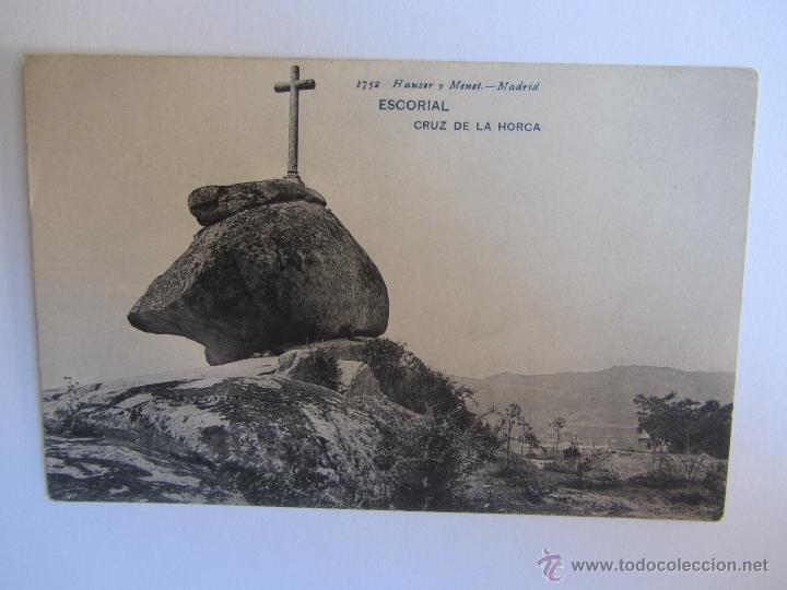 Postais: Postal antigua de El Escorial. Cruz de la Horca. Hauser y Menet. Sin circular