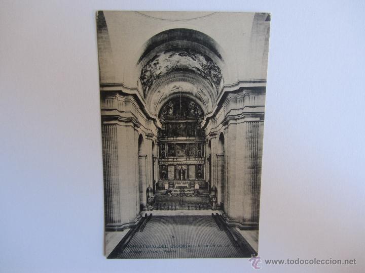 Cartoline: Postal antigua de Monasterio del Escorial. Interior de la Iglesia. Hauser y Menet. Sin circular