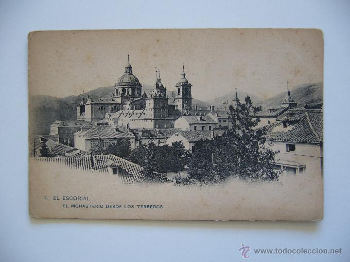 Cartoline: Postal El Escorial. El Monasterio desde los Terreros. n&ordm; 7. Sin circular.