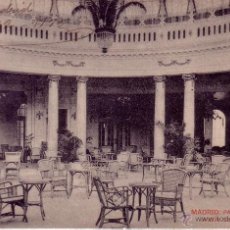 Postales: MADRID - PALACE HOTEL - JARDIN DE INVIERNO - ED. TIPOLITOGRAFIA RAOUL PEANT - CIRCULADA EN 1912. Lote 40323082