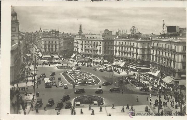 Postales: MADRID PUERTA DEL SOL ESCRITA - Foto 1