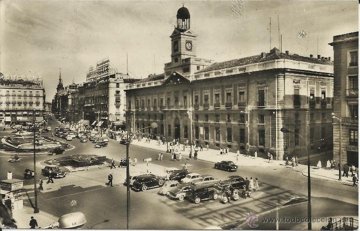Postales: MADRID PUERTA DEL SOL ESCRITA - Foto 1