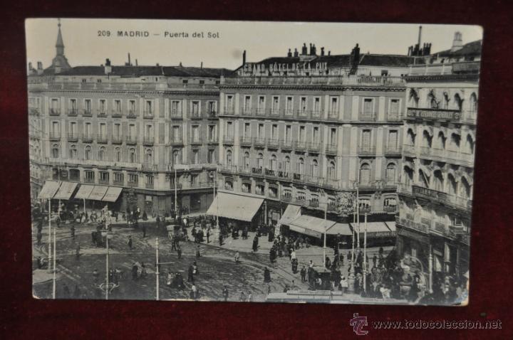 Postales: ANTIGUA POSTAL DE LA PUERTA DEL SOL DE MADRID. SIN CIRCULAR - Foto 1
