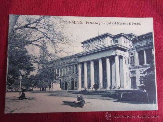 Postales: MADRID - FACHADA PRINCIPAL DEL PRADO - Foto 1