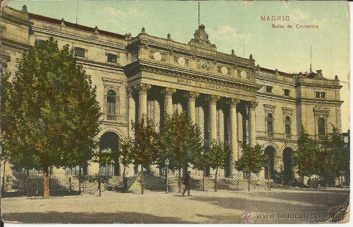 Postales: MADRID BOLSA DE COMERCIO ESCRITA - Foto 1