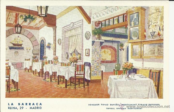 Postales: MADRID RESTAURANTE LA BARRACA SIN ESCRIBIR - Foto 1