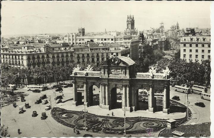 Postales: MADRID PUERTA DE ALCALA ESCRITA - Foto 1