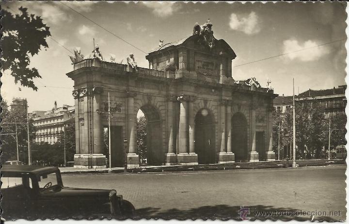 Postales: MADRID PUERTA DE ALCALA ESCRITA - Foto 1