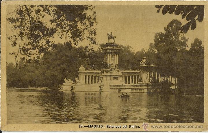 Postales: MADRID EL RETIRO ESCRITA - Foto 1