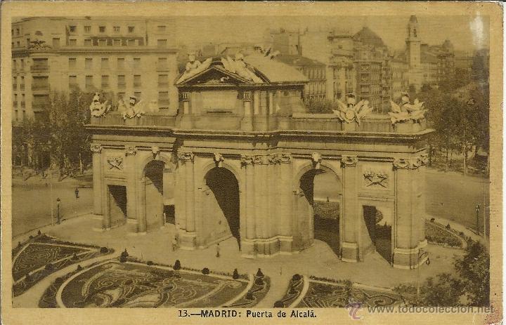 Postales: MADRID PUERTA DE ALCALA ESCRITA - Foto 1