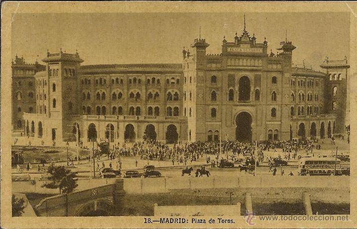 Postales: MADRID PLAZA DE TOROS ESCRITA - Foto 1