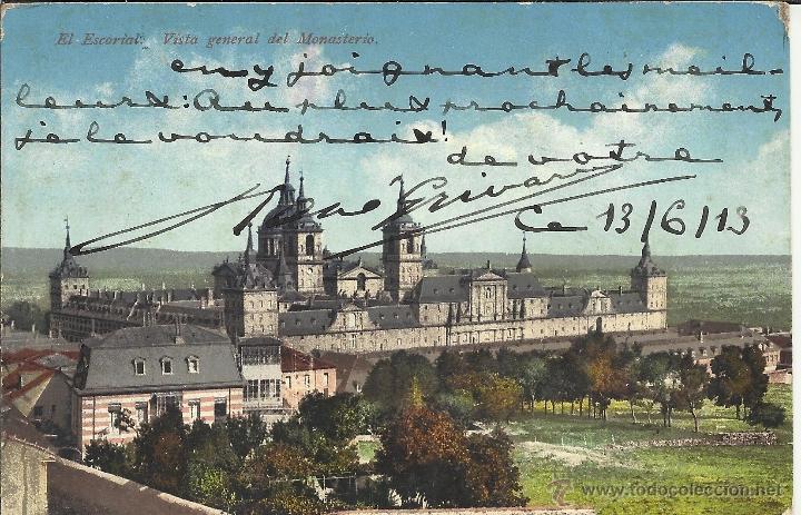 Postales: MADRID MONASTERIO DE EL ESCORIAL ESCRITA - Foto 1