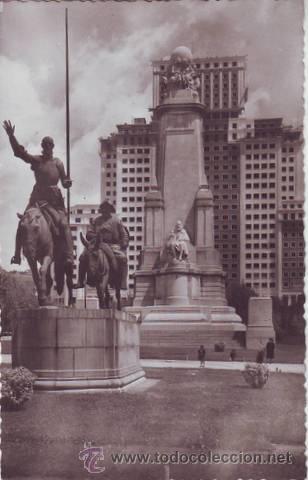 Postales: MADRID. Monumento a Cervantes. - Foto 1