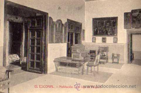 Postales: EL ESCORIAL HABITACI&Oacute;N DE LA HIJA DE FELIPE II HIJO DE NICOL&Aacute;S SERRANO SIN CIRCULAR