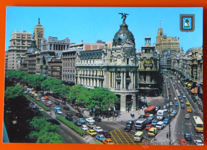 Postkarten: CALLE DE ALCAL&Aacute; Y GRAN V&Iacute;A - L DOMINGUEZ ESCUDO DE ORO N&ordm; 178
