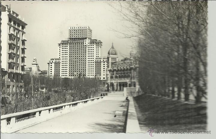 Postales: MADRID PLAZA DE ESPA&Ntilde;A ESCRITA - Foto 1