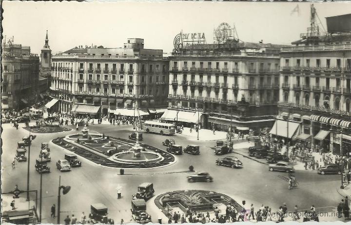 Postales: MADRID PUERTA DEL SOL ESCRITA - Foto 1