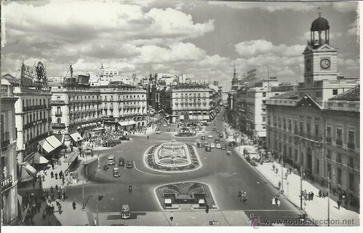 Postales: MADRID PUERTA DEL SOL ESCRITA - Foto 1
