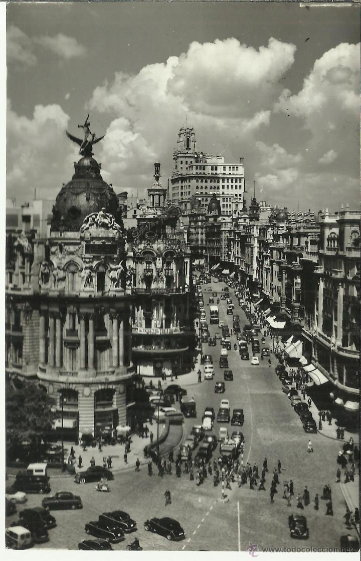 Postales: MADRID AV JOSE ANTONIO ESCRITA - Foto 1
